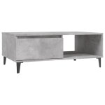 Vidaxl table basse gris b�ton 90x60x35 cm bois d'ing�nierie