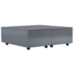 Vidaxl table basse gris brillant 100x100x35 cm
