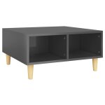 Vidaxl table basse gris brillant 60x60x30 cm bois d'ingénierie Vidaxl table basse gris brillant 60x60x30 cm bois d'ingénierie