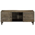 Vidaxl table basse gris clair 100x54x40 cm bois massif de manguier