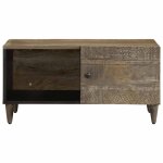 Vidaxl table basse gris clair 80x50x40 cm bois de manguier massif