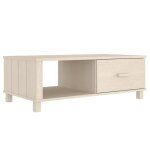 Vidaxl table basse hamar marron miel 100x55x35 cm bois massif de pin