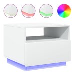 Vidaxl table basse avec lumi�res led blanc 50x49x40 cm