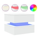 Vidaxl table basse avec lumi�res led blanc 50x50x40 cm