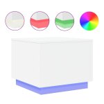 Vidaxl table basse avec lumières led blanc 50x50x40 cm Vidaxl table basse avec lumières led blanc 50x50x40 cm