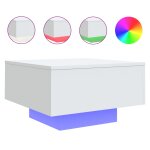 Vidaxl table basse avec lumières led blanc 55x55x31 cm Vidaxl table basse avec lumières led blanc 55x55x31 cm