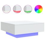 Vidaxl table basse avec lumières led blanc 80x80x31 cm Vidaxl table basse avec lumières led blanc 80x80x31 cm
