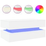 Vidaxl table basse avec lumi�res led blanc 90x50x40 cm