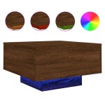Vidaxl table basse avec lumières led chêne marron 55x55x31 cm Vidaxl table basse avec lumières led chêne marron 55x55x31 cm