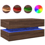 Vidaxl table basse avec lumires led chne marron 90x50x40 cm