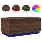 Vidaxl table basse avec lumires led chne marron 90x50x40 cm