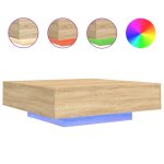Vidaxl table basse avec lumières led chêne sonoma 100x100x31 cm Vidaxl table basse avec lumières led chêne sonoma 100x100x31 cm