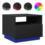 Vidaxl table basse avec lumi�res led noir 50x49x40 cm
