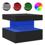 Vidaxl table basse avec lumi�res led noir 50x50x40 cm