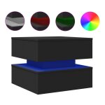 Vidaxl table basse avec lumires led noir 50x50x40 cm