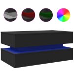 Vidaxl table basse avec lumi�res led noir 90x50x40 cm