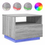 Vidaxl table basse avec lumi�res led sonoma gris 50x49x40 cm