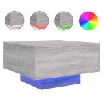 Vidaxl table basse avec lumi�res led sonoma gris 55x55x31 cm