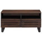 Vidaxl table basse marron 80x55x40 cm bois de massif manguier