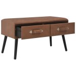 Vidaxl table basse marron fonc 80x40x46 cm similicuir