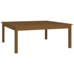 Vidaxl table basse marron miel 100x100x40 cm bois massif de pin