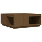Vidaxl table basse marron miel 100x101x40, 5 cm bois massif de pin