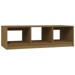 Vidaxl table basse marron miel 110x50x34 cm bois de pin massif
