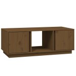 Vidaxl table basse marron miel 110x50x40 cm bois massif de pin