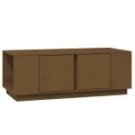 Vidaxl table basse marron miel 110x50x40 cm bois massif de pin
