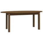 Vidaxl table basse marron miel 110x55x45 cm bois massif de pin