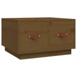 Vidaxl table basse marron miel 60x53x35 cm bois massif de pin