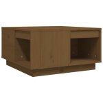 Vidaxl table basse marron miel 60x61x32, 5 cm bois massif de pin