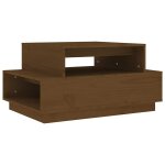 Vidaxl table basse marron miel 80x55x40, 5 cm bois massif de pin