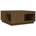 Vidaxl table basse marron miel 80x81x36, 5 cm bois massif de pin
