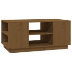 Vidaxl table basse marron miel 90x49x40, 5 cm bois massif de pin