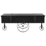 Vidaxl table basse mdf et bois de sapin 110x55x43 cm