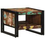 Vidaxl table basse multicolore 50x50x38 cm bois de rcupration massif