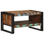 Vidaxl table basse multicolore 70x50x38 cm bois de rcupration massif