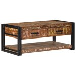 Vidaxl table basse multicolore 90x50x38 cm bois de récupération massif Vidaxl table basse multicolore 90x50x38 cm bois de récupération massif