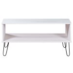Vidaxl table basse new york blanc bois de pin massif