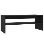 Vidaxl table basse noir 100x40x40 cm bois d'ing�nierie