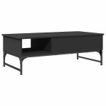 Vidaxl table basse noir 100x50x35 cm bois d'ing�nierie et m�tal