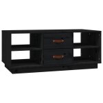 Vidaxl table basse noir 100x50x41 cm bois massif de pin