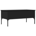 Vidaxl table basse noir 100x50x45 cm bois d'ingnierie et mtal
