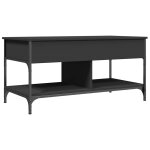 Vidaxl table basse noir 100x50x50 cm bois d'ingénierie et métal Vidaxl table basse noir 100x50x50 cm bois d'ingénierie et métal