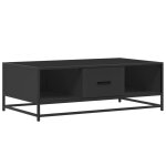 Vidaxl table basse noir 100x57x35 cm bois d'ingénierie et métal Vidaxl table basse noir 100x57x35 cm bois d'ingénierie et métal