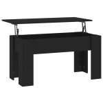 Vidaxl table basse noir 101x49x52 cm bois d'ing�nierie
