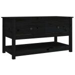 Vidaxl table basse noir 102x49x55 cm bois massif de pin