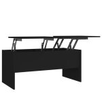 Vidaxl table basse noir 102x50, 5x46, 5 cm bois d'ingénierie Vidaxl table basse noir 102x50, 5x46, 5 cm bois d'ingénierie