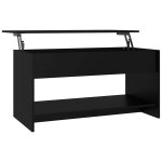 Vidaxl table basse noir 102x50x52, 5 cm bois d'ing�nierie